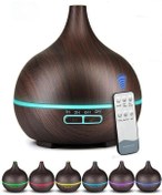 Resim Genel Markalar Uzaktan Kumandalı 550 ml Aroma Difüzörü Ultrasonik Hava Nemlendirici 7 Renk Led Nemlendirici 