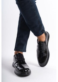 Resim Mubiano Mbrgn88-s Siyah Erkek Rugan Bağcıklı Loafer Siyah 