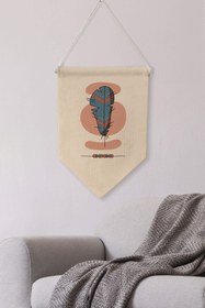 Resim Balkon Duvar Dekoru, Pinterest Oda Dekoru, Boho Kanvas Flama Askılı Duvar Örtüsü Ve Süsü NO:486 - Renkli - 6 / 30 x 40 