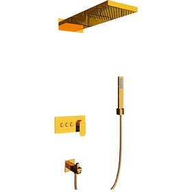 Resim Fause Fau111-G Ankastre Comfort Panel Şelale Duş Seti Altın 