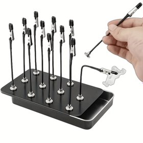 Resim 12 adet Model Sprey Boya Raf Tabanı ve Bükülebilir Timsah Klipsi Çubuk Seti, Sprey Model Parçaları, Model Araçları, Cadılar Bayramı Noel Hediyeleri için 