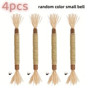 Resim 4 adet Doğal Sisal Kedi Çiğneme Çubukları - İç Mekan Kedileri için Dayanıklı Diş Temizleme Oyuncakları, Etkileşimli Oyun Malzemeleri, Malzeme, Pil Gerektirmez, Diş Sağlığı Yardımcısı | Doğal Sisal Malzeme | Dayanıklı Çubuklar, Etkileşimli Oyuncak 