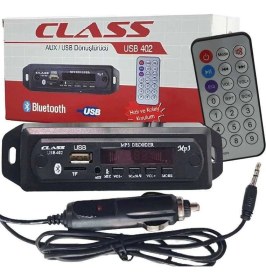 Resim Class Bluetooth-USB-SD-MMC-Aux-Mikrofonlu-Kumandalı Oto Teyp Çevirici Dijital Player USB-402 