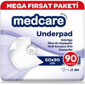 Resim Medcare Yatak Koruyucu Extra Paket Yatak Örtüsü 60 x 90 CM 2 x 90 Adet 