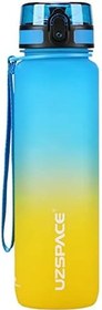 Resim Uzspace FiftyFifty 1000ml BÜYÜK BOY Çift Renk Softtouch FF Collection Tritan Su Matarası Sarı-Lacivert 