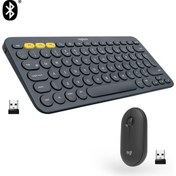 Resim Logitech K380 Bluetooth Klavye + M350 Pebble Kablosuz Mouse Logitech