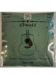 Resim Strauss SAS-910 0.10 Akustik Gitar Takım Tel 