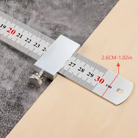 Resim Alüminyum Alaşımlı Konumlandırma Blokları ve Kaydırıcılar - Alüminyum Alaşımlı Konumlayıcılar ve İşaretleyicilerle Hassas Ölçümler İçin Kolay Kullanımlı Bir Cetvel. 