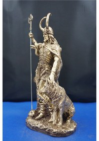 Resim Loki Odin'in Oğlu Heykeli 35 Cm Mitolojik Obje Hediyelik Eşya Ev Dekor Altın 