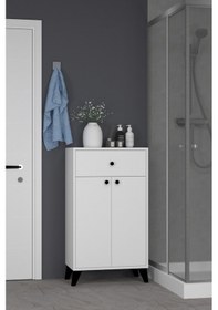 Resim Efsun 2 Kapaklı 1 Çekmeceli Çok Amaçlı Dolap Beyaz 