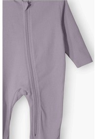 Resim Luess Unisex Bebek %100 Pamuklu Rahat Kalıp Mevsimlik Tulum - Lila 0-3 Ay 6-9 Ay Lila 