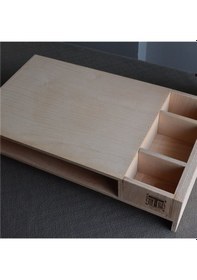 Resim Ahşap Laptop Standı Ve Masa Düzenleyici Çok Amaçlı Depolama Çözümler 