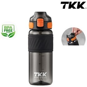 Resim Tkk T1025 Çift Kullanım Pipetli/rahat İçim Siyah Tritan Matara 600ml 