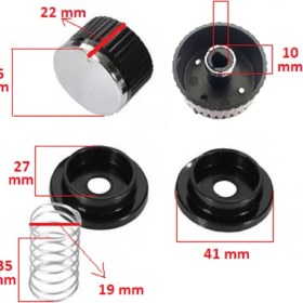 Resim Parmis Vinola Düğme 4 Lü Takımı Ankastre Set Üstü Ocak Düğmesi - Siyah (Yaylı) Görselle Eşleştiriniz 