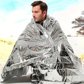 Resim Taşınabilir Gümüş Acil Durumlu Blanket - Çok Fonksiyonlu, Termal ve Yansıtıcı, Açık Hava Kurtuluşu, Yürüyüş ve Kamp İçin, PE Malzeme, Düz Renk, Dört Mevsim, Yürüyüş Gereksinimleri | Yansıtıcı Acil Durumlu Blanket | Dayanıklı PE Malzeme 