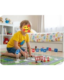 Resim Storemax NO35 Eğitici Trafik Işaretleri Oyun Seti 20 Parça 