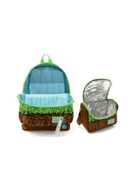 Resim Coral High Erkek Çocuklar İçin Dayanıklı İkili İlk Okul Çanta Seti - Yeşil Kahverengi Craft Çok Renkli 