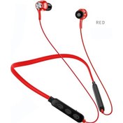 Resim G03 Kırmızı Evrensel Kablosuz Manyetik Bluetooth Kulaklık Kablosuz Spor Kulaklıklar Stereo Bas Müzik Kulaklık Nokia İçin Mic Kulaklık İle 