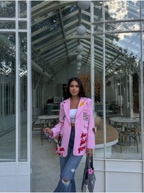 Resim VOLT CLOTHİNG Kadın Nakış Detaylı Blazer Ceket 