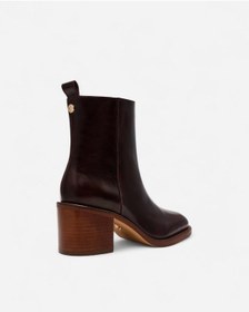 Resim Steve Madden Slender Brown Leat Kadın Kahverengi Topuklu Bot Slender-brown 