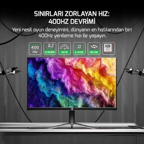 Resim GamePower Lucid S40 24.5'' 400Hz 0.2Ms Fast VA E Spor Pivot RGB Gaming Monitör 