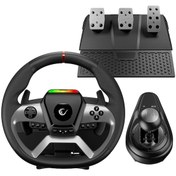 Resim Rampage Pace V987 Force Feedback 3 Pedallı - El Vitesli Gaming Oyuncu Direksiyonu Direksiyon Seti Sadece Pc Uyumlu 