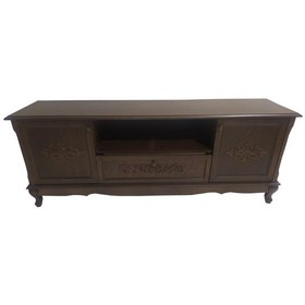 Resim Tv Sehpası Windovs Model Pencere Ahşap Kayın Torna Avangart Aslan Ayak Ceviz Renk 160 Cm El Yapımı 