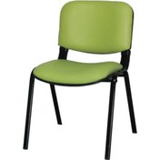 Resim Ofiscombin Ofis Büro Bekleme Misafir Çalışma Konferans Koltuğu Form Sandalye Yeşil Deri 00047499870 