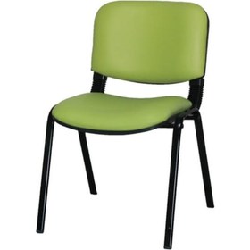 Resim Ofiscombin Ofis Büro Bekleme Misafir Çalışma Konferans Koltuğu Form Sandalye Yeşil Deri 00047499870 
