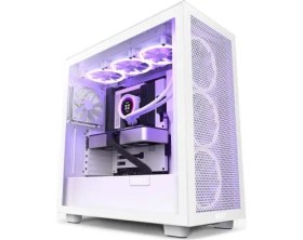 Resim NZXT CM-H71FW-01 H Series H710i v1 2022 Flow Edition ATX Mid Tower Beyaz Bilgisayar Kasası 