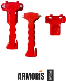 Resim Armoris #Çekiç Pratik İmdat Çekici Araç Güvenlik Ekipmanı Hızlı Çabuk Müdahale Cam Kırıcı Kemer Kesici Çekiç 