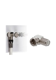 Resim L Tipi 90 Derece F Konnektörlü Hazır Uydu Anten Kablosu 2 M 