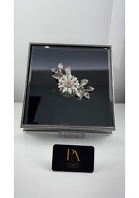 Resim Aynalı Kutu Gondol Şekerlik Sunumluk Söz Nişan Kız İsteme Çikolatalık Dekoratif Obje Biblo Süs Eşya 47 Gümüş 