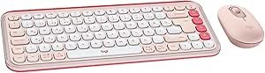 Resim Logitech POP ICON COMBO Kablosuz Klavye ve Mouse Seti, Bluetooth, Konforlu Tasarım, Programlanabilir Tuşlar, Sessiz Tıklamalar, 3 Cihaza Kadar Easy-Switch, Türkçe Q Klavye, Pembe 