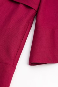 Resim Glow Organik Keten Kimono Elbise Bordo - Standart 