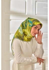 Resim Silk Home Twill İpek Eşarp 11480-80 Yağ Yeşili, Asit, Butter Yellow, Petrol Yeşili 