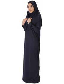 Resim Zehranaz Namaz Elbisesi Koyu Lacivert Fermuarsız Namaz Elbisesi Koyu Lacivert 