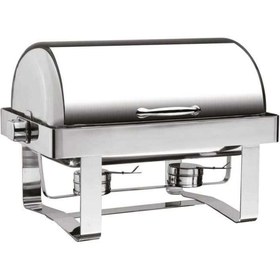 Resim ÖZTİRYAKİLER CHAFING DISH 180 DERECE AÇILIR KAP.DÜZ AYAK KIZAKLI, E.ISITICI YOK 