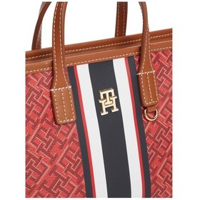 Resim Tommy Hilfiger Th Monoplay Mını Tote Strıpe Le Kadın Kırmızı Çanta - Aw0aw18389 Kırmız 