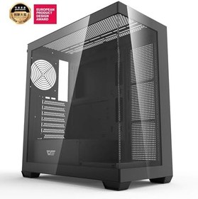 Resim AIGO DS900 AT-750W 80+ Bronze USB3.0 Type-C 4×12CM Fan Temperli Cam Siyah ATX Kasa 