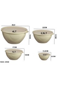 Resim Geseus Moonstar Elegance Kapaklı Yoğurt Mayalama Kabı 4 Parça Saklama Kabı 4+2,5+1+0,5litre 