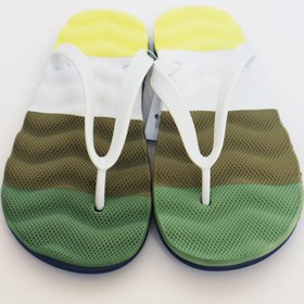 Resim Bermody Erkek Rahat Dalgalı Yeşil Parmak Arası Plaj Terliği Flip Flops 