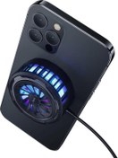 Resim W07 2 In 1 Uyumlu Magnetic Rgb Telefon Soğutucu Fan & Magsafe 15w Kablosuz Şarj Aleti Benks