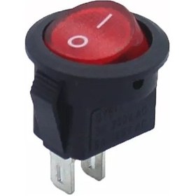 Resim Mr-134e Mini S Yuvarlak Işıksız Anahtar On-off 2 Bacaklı Kırmızı 