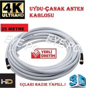 Resim EYEPC 25 Metre Uydu Çanak Anten Kablosu Rg6 -U 