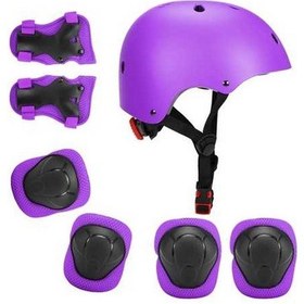 Resim Artfulabode Ve Skycıty Seti Scooter Koruyucu Koruyucu Kaykay Kask İçin Diz, Dirsek, Çocuk Bilek Ayarlanabilir 7'li & - - Qk 