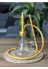 Resim Vikings Model Özel Üretim Nargile Takımı Gold 