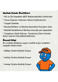 Resim 205 Cm Mutfak Dolabı Mdf Kapak Tezgah Dahil Yrkn205 99 Siyah 