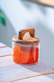 Resim ACAR Malibu Akasya Kapaklı Borosilikat Cam Kavanoz - 350 ml LND-07569/24 Şeffaf LND-07569/24 