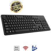 Resim Kablosuz Türkçe Q Klavye Numlock Sayısal Tuşlar ve Multimedya Tuşları 